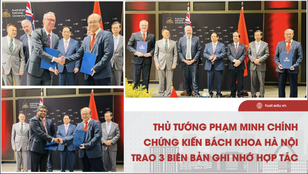 Thủ tướng Phạm Minh Chính chứng kiến Bách khoa Hà Nội trao 3 biên bản ghi nhớ hợp tác tại Diễn đàn Giáo dục ĐH Việt Nam - Australia