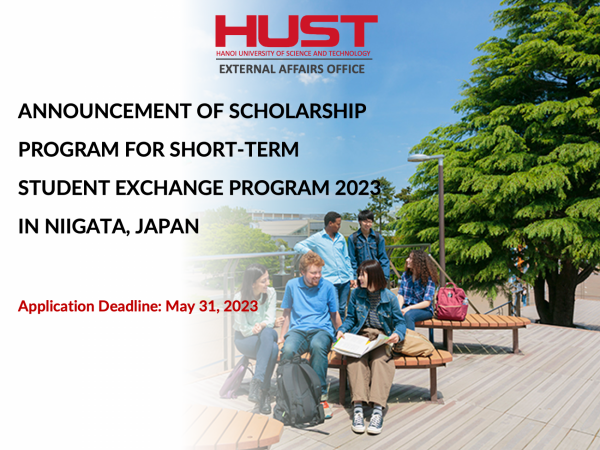 Announcement of Scholarship Program for Short-term Student Exchange Program 2023 in Niigata, Japan