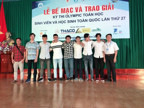 Kỷ lục: lần đầu tiên tất cả các thí sinh của Trường ĐHBK Hà Nội đều giành giải Nhất trong kỳ thi Olympic Toán học toàn quốc năm 2019