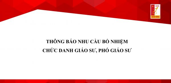 Thông báo nhu cầu bổ nhiệm chức danh giáo sư, phó giáo sư