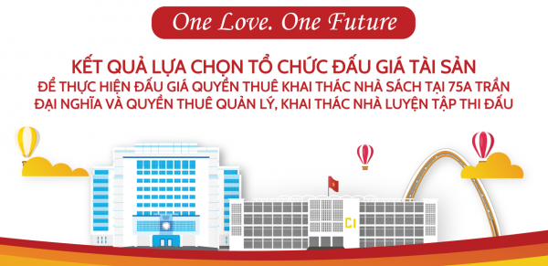 Thông báo Kết quả lựa chọn tổ chức đấu giá tài sản để thực hiện đấu giá quyền thuê khai thác Nhà sách và quyền thuê quản lý, khai thác Nhà Luyện tập thi đấu