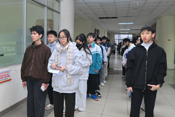 Thí sinh dự thi TSA đợt 1 tại cụm thi Đại học Bách khoa Hà Nội (1/2026)