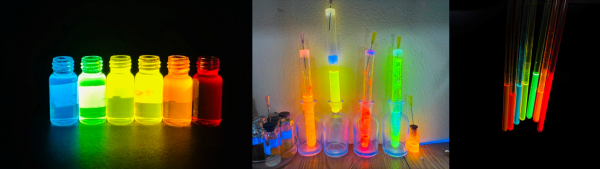 Hệ chất phát quang phân cực tròn đa sắc