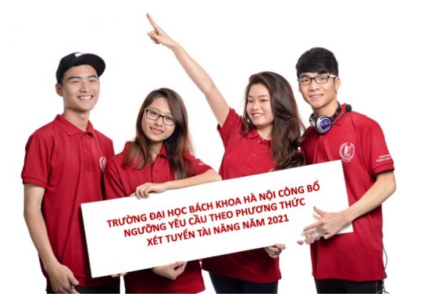 Ngưỡng yêu cầu theo phương thức xét tuyển tài năng năm 2021