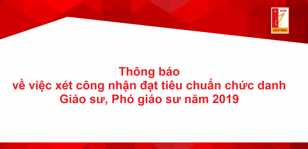 Kế hoạch xét công nhận đạt tiêu chuẩn chức danh  GS, PGS năm 2019