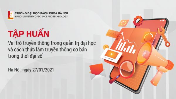 Thông báo tập huấn “Vai trò truyền thông trong quản trị đại học và Cách thức làm truyền thông cơ bản trong thời đại số”.