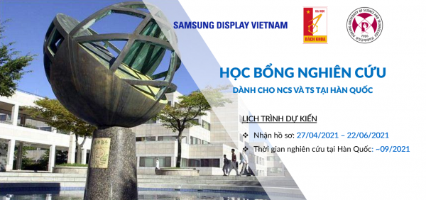 Thông báo: Học bổng nghiên cứu dành cho Nghiên cứu sinh và Tiến sĩ