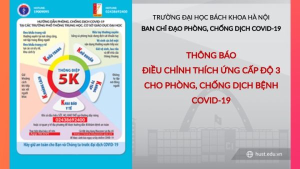 Thông báo điều chỉnh thích ứng cấp độ 3 cho phòng, chống dịch bệnh COVID-19