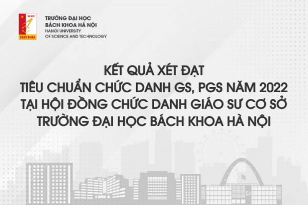 Kết quả xét đạt tiêu chuẩn chức danh GS, PGS năm 2022 tại Hội đồng chức danh Giáo sư cơ sở Trường Đại học Bách khoa Hà Nội