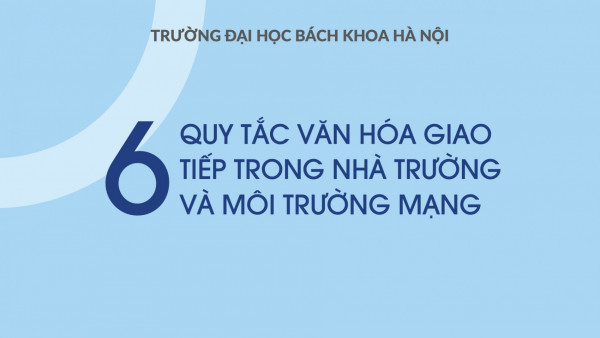 Quy tắc văn hóa giao tiếp trong nhà trường và môi trường mạng