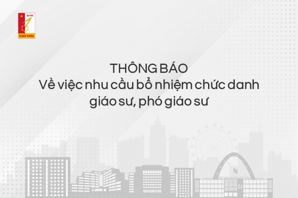 Thông báo về việc nhu cầu bổ nhiệm chức danh GS, PGS