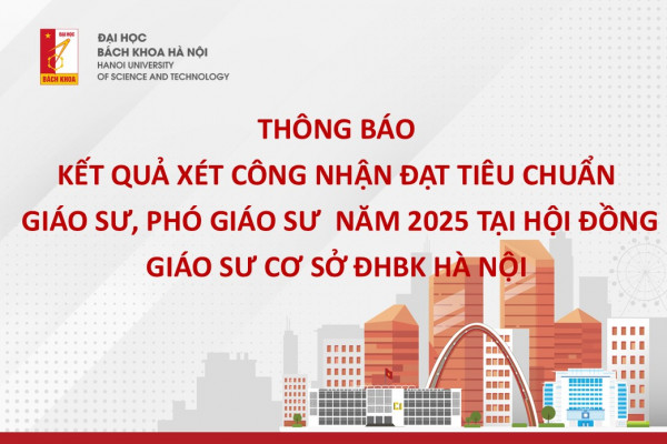 TB kết quả xét đạt chuẩn GS, PGS năm 2025 tại hội đồng ĐHBK HN