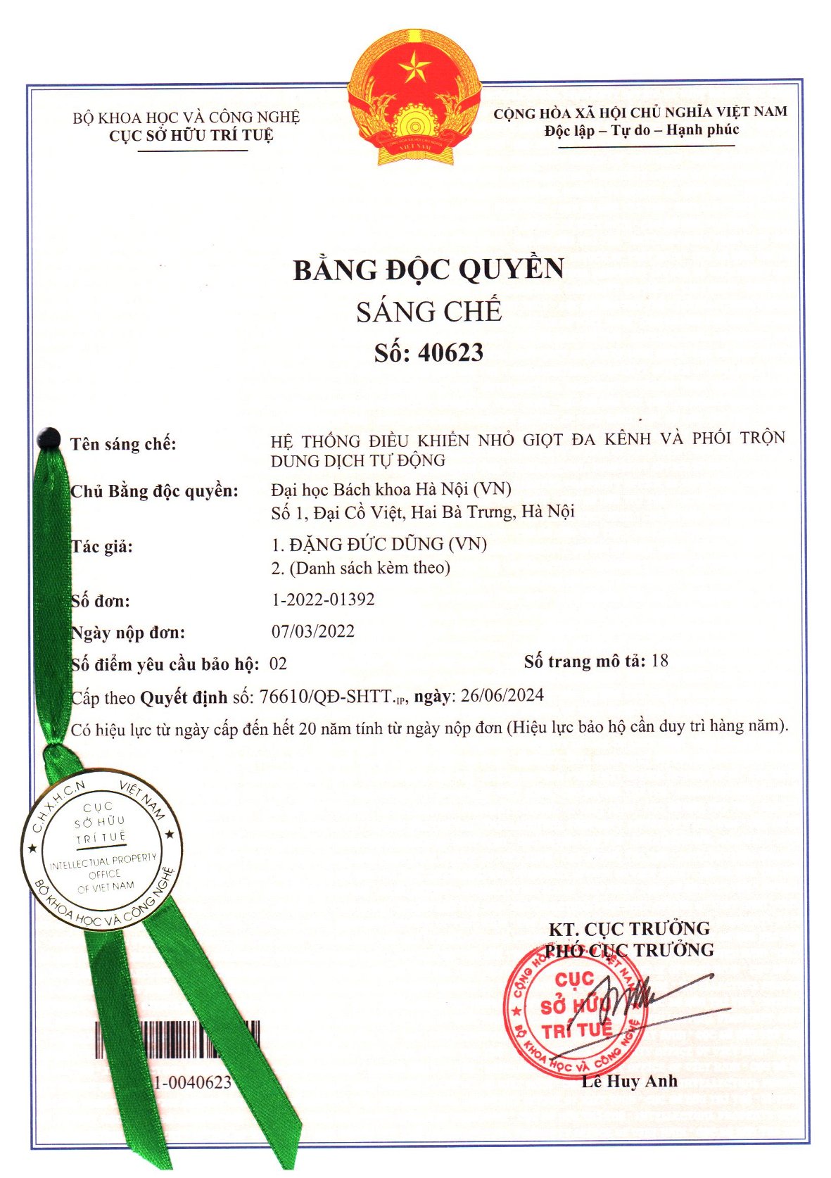 HỆ THỐNG ĐIỀU KHIỂN NHỎ GIỌT ĐA KÊNH VÀ PHỐI TRỘN DUNG DỊCH  TỰ ĐỘNG