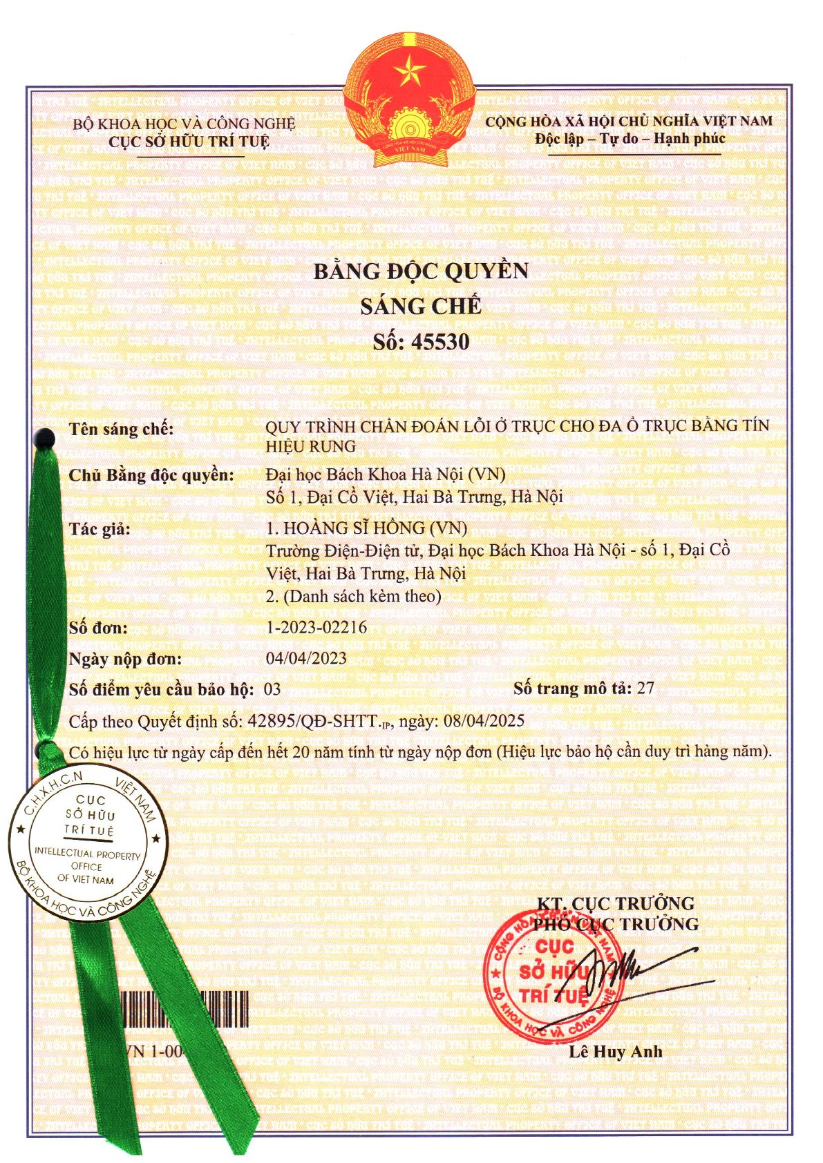 Quy trình chẩn đoán lỗi ổ trục cho đa ổ trục bằng tín hiệu rung