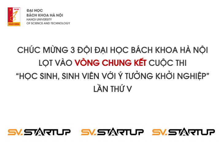 3 đội Bách khoa Hà Nội vào vòng chung kết SV STARTUP lần thứ V